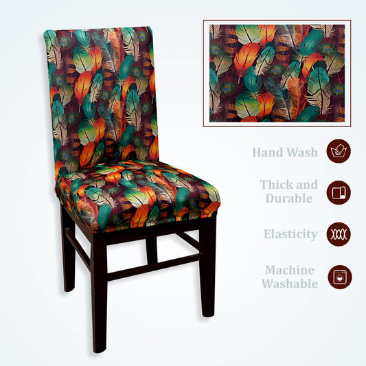 Leaf Print 3D Designer Chair Covers