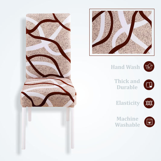Creamish Pattern Chair Covers