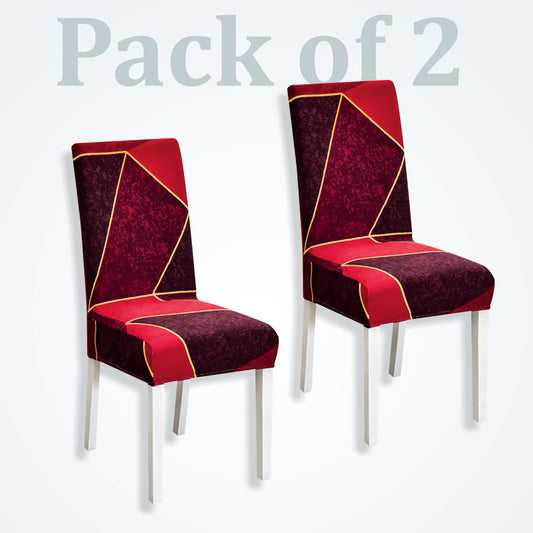 Velvet Red Chair Covers