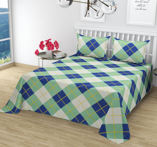 Multicolored King Size Cotton Bed Sheet