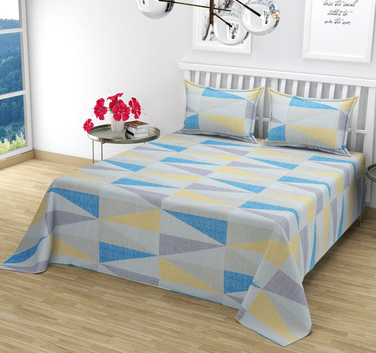 Multicolored Designer Double Bed Sheet